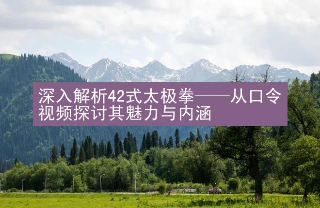 深入解析42式太极拳——从口令视频探讨其魅力与内涵